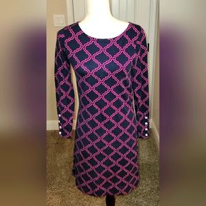 Hatley Zoe Dress, size small, pink & navy blue 💙